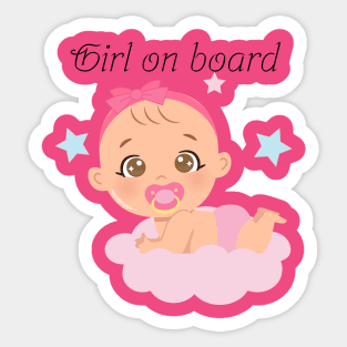 Girl on board Sticker